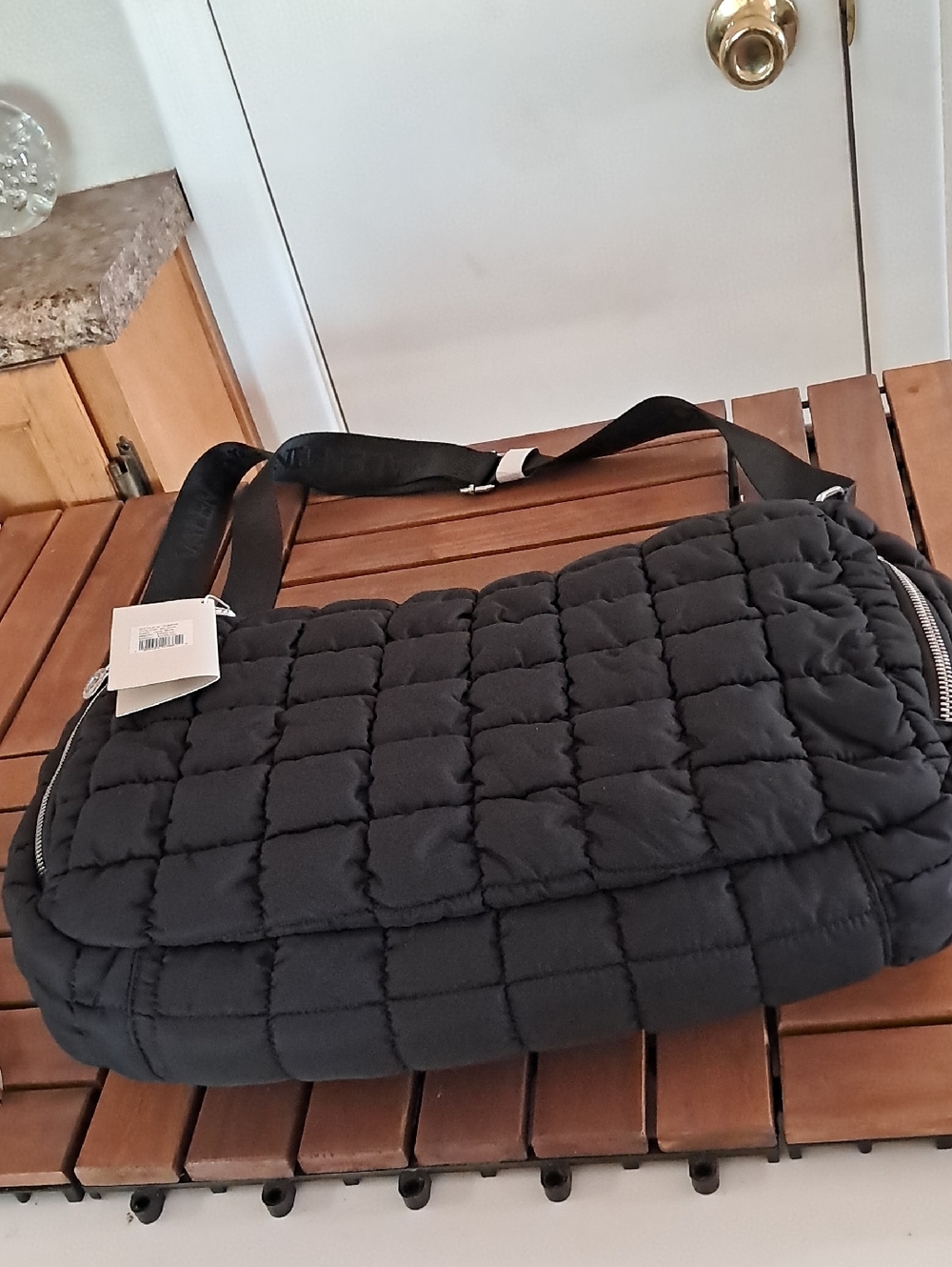 Valentino ORLANDI Quilted body Shoulder Bag - Large - Black. Discounted $159 :)
